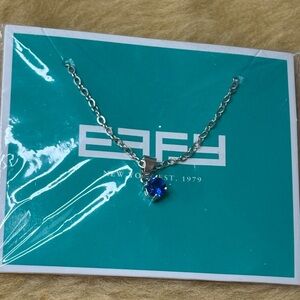 Effy Silver Necklace with Vibrant Blue Pendant